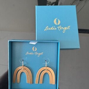 Gold Arch Drop Earrings - Darcie Angell